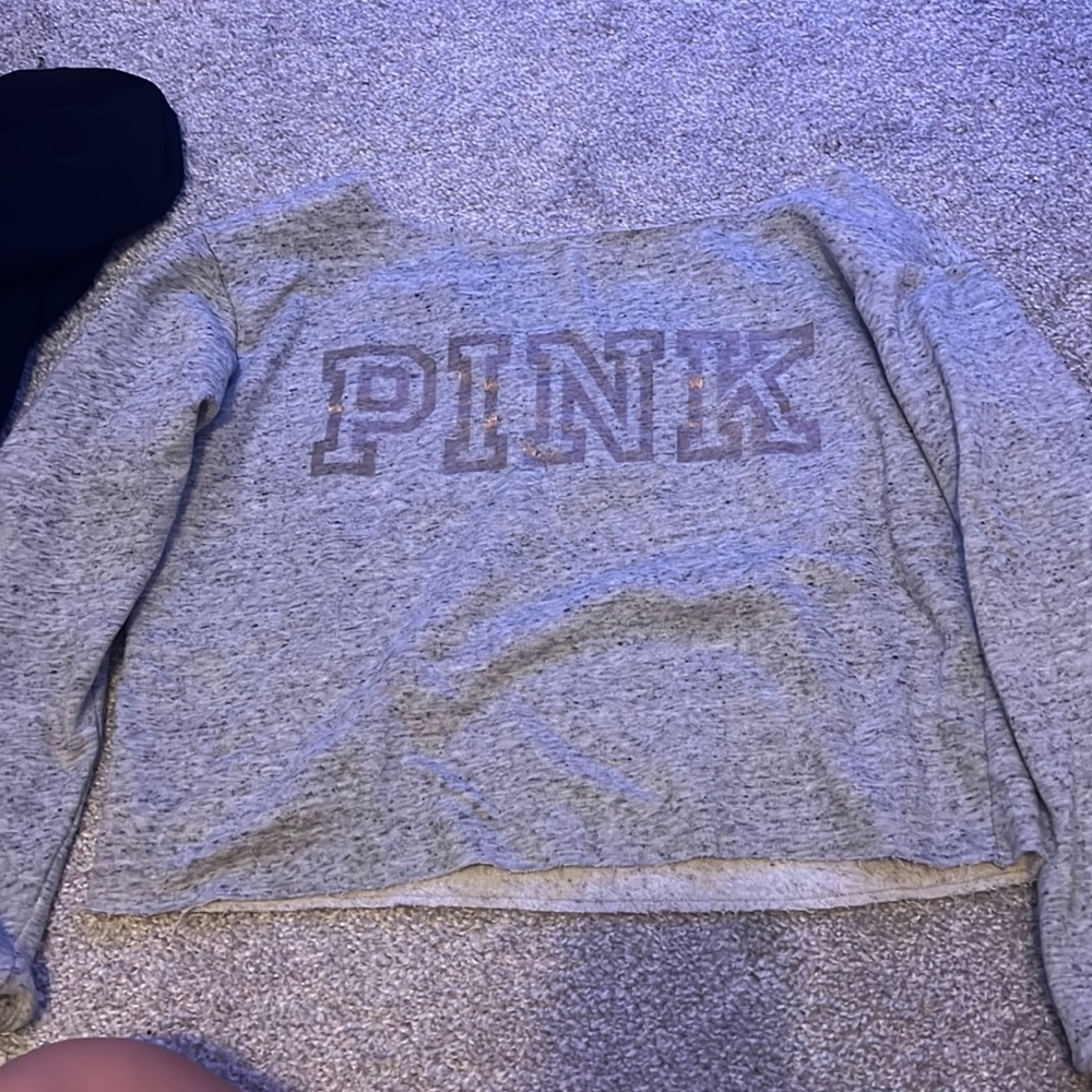 grey pink sweatshirt size xs super soft